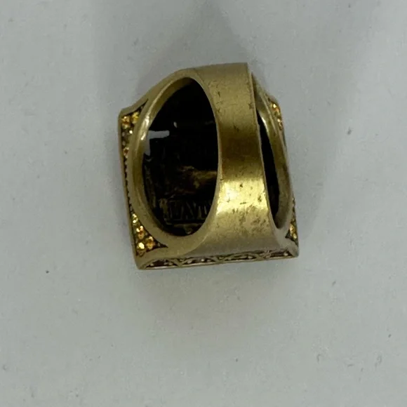 Vintage Ring Kathy Levine La Vintage Green Serendipity Costume Jewelry Size 8 - Picture 8 of 10